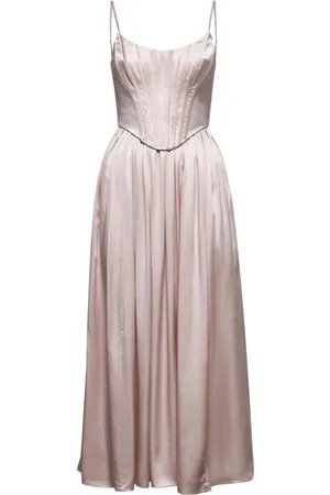 ZIMMERMANN Party Dresses, female, , L, Silk Corset Midi Dress
