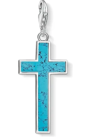 Thomas Sabo Jewellery, female, , ONE SIZE, Turquoise Cross Charm Pendant