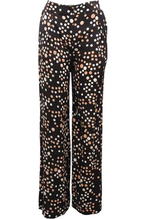 Diane von Furstenberg Wide Trousers, female, , 2XL, Pearl Embellished Camel Trousers