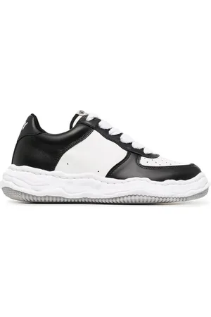 MIHARA YASUHIRO Sneakers, male, , 2 UK, Black/White Leather Low Top Sneaker
