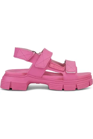 Ganni Flat Sandals, female, , 5 UK, Rubber Sandal in Shocking
