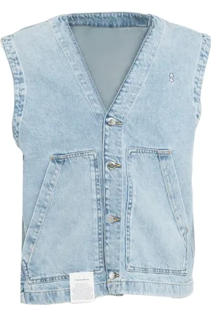 Icon Denim Vests, male, , XL, Denim Vest Stylish V-Neckline