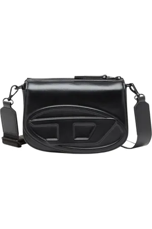 Diesel Cross Body Bags, female, , ONE SIZE, Italian Leather Camera Bag with Frontal D Plate