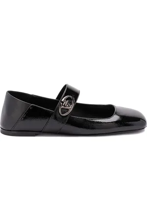VALENTINO GARAVANI Ballerinas, female, , 2 UK, Leather Ballerina Flats with Vlogo Closure