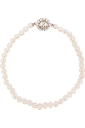 Vivienne Westwood Necklaces, female, , M, Large Pearl Necklace in Platinum