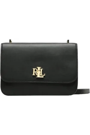 Ralph Lauren Leather Shoulder Bag with Metal Logo