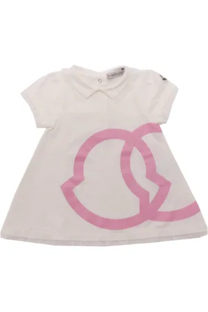 Moncler Dresses, female, , 12 M, Printed Cotton Dress Off