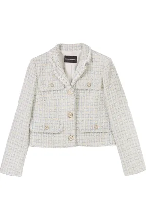 Karl Lagerfeld Tweed Jackets, female, , M, Short Twill Cotton Jacket