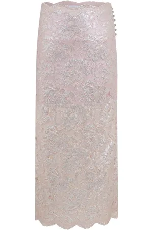 Paco rabanne Midi Skirts, female, , S, and Silver Skirt Ss25
