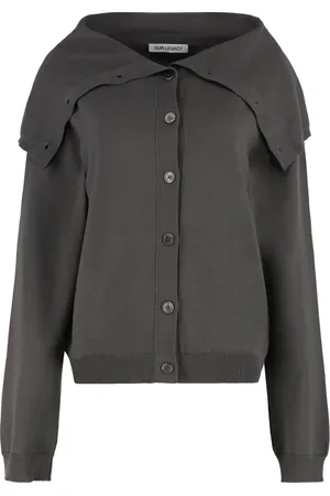 OUR LEGACY Buttoned Cotton Cardigan with Ribbed Edges