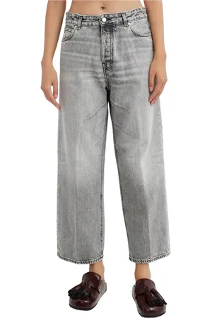 haikure Cropped Jeans, female, , W25, Grey Betty Boyfriend Jeans with High Waist