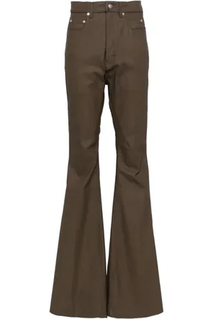Rick Owens Denim Bootcut Trousers Bolan Bean