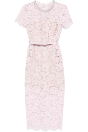 Self-Portrait Midi Dresses, female, , 2XS, Elegant Rose Dress for Special Occasions