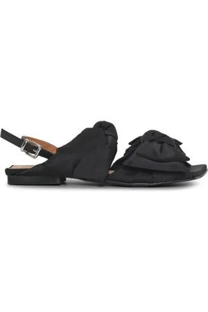 Ganni Soft Bow Flat Sandal in
