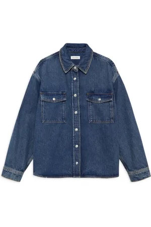 ANINE BING Denim Shirts, female, , M, Sea Paxton Shirt