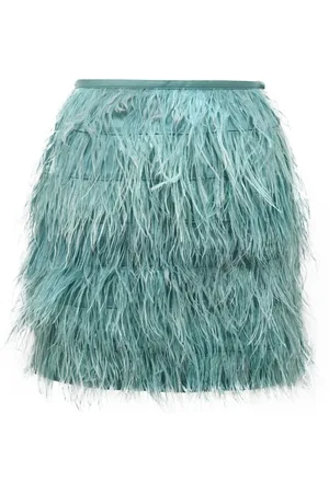 Twin-Set Short Skirts, female, , 2XS, denim skirt with ruffles