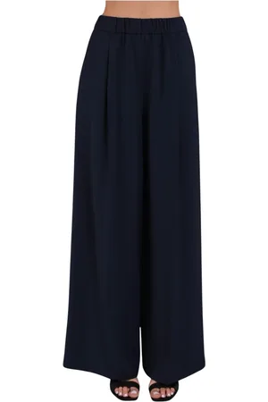 Patrizia Pepe Wide Leg Crepe Palazzo Trousers