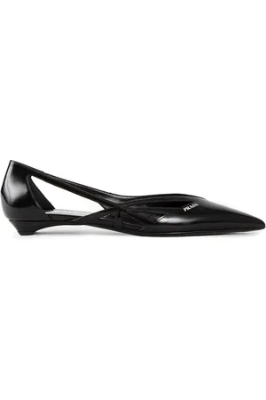 Prada Cut-Out Ballerina Flats