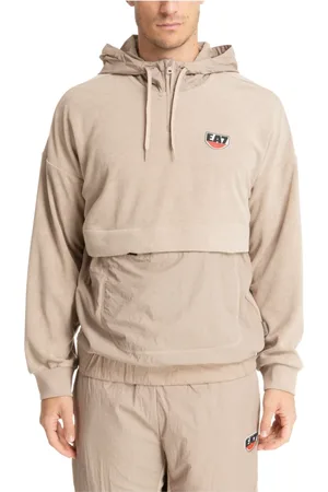 EA7 Hoodies, male, , M, Plain Hoodie with Drawstring and Zip