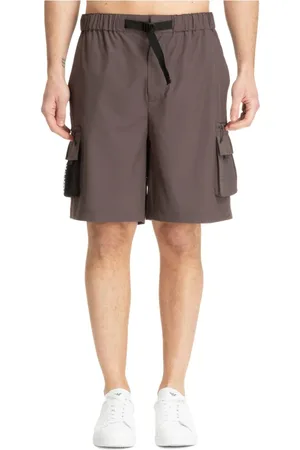 EA7 Plain Cargo Shorts with Snap-Button Closure