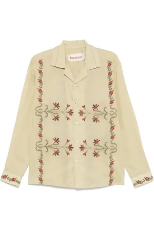 Baziszt Floral Embroidered Button-Up Shirt