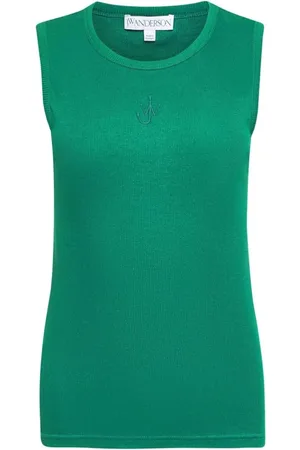 J.W.Anderson Sleeveless Tops, female, , XS, Anchor Embroidery Top