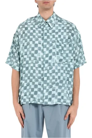 BONSAI Short Sleeve Shirts, male, , L, Patterned Viscose Shirt