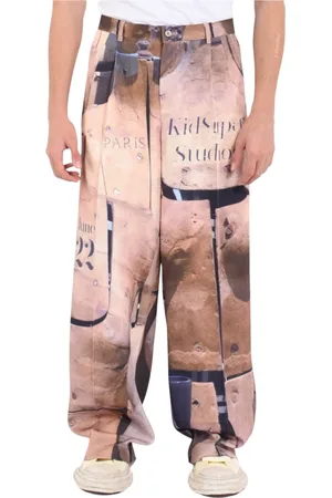 KIDSUPER STUDIOS Wide Trousers, male, , XL, Printed Wide Leg Trousers