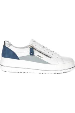 Remonte Sneakers, female, , 6 UK, Blue Leather Trainers Women