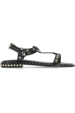 Ash Flat Sandals, female, , 6 UK, Leather Sandals with Golden Studs