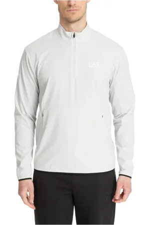 EA7 Zip-throughs, male, , M, Plain Logo Zip-Up Sweatshirt