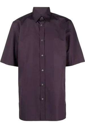 Maison Margiela Short Sleeve Shirts, male, , 2XS, Mauve Short-Sleeved Shirt