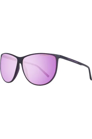 Porsche Design Sunglasses, female, , ONE SIZE, Lila Butterfly Sunglasses with Mirrored Lenses