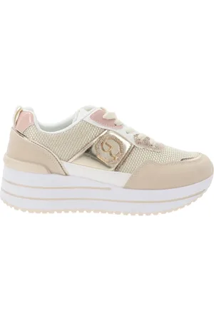 By Byblos Faux Leather and Fabric Trainers