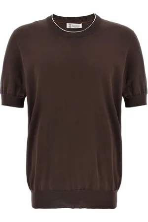 Brunello Cucinelli Round-neck Knitwear, male, , 3XL, Stylish Jumpers for a Chic Look