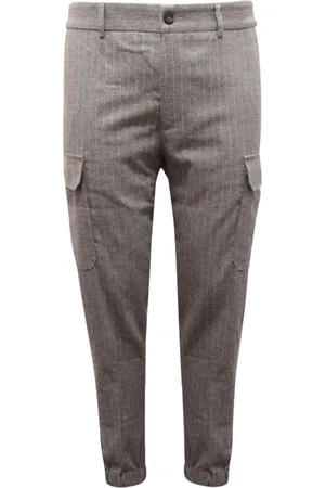 PESERICO SIGN Slim-fit Trousers, male, , L, Cargo Wool Blend Trousers Made in Italy