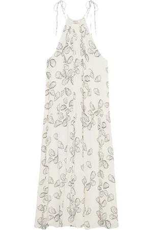 ANINE BING Maxi Dresses, female, , S, Elegant Santana Dress in Bone Oyster