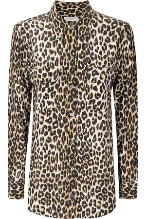 Equipment Spotted Silk Long-Sleeve Button Shirt