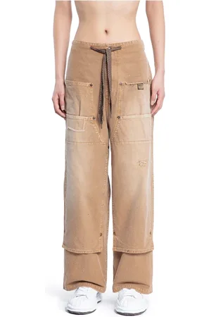KAPITAL Wide Trousers, male, , S, Distressed Canvas Baggy Trousers