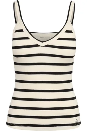 INWEAR Sleeveless Tops, female, , XL, Striped Top Whisper White/Black
