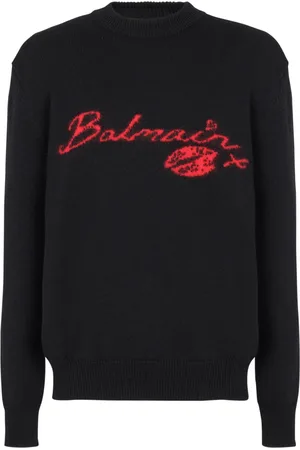 Balmain Round-neck Knitwear, male, , S, Wool Ki jumper
