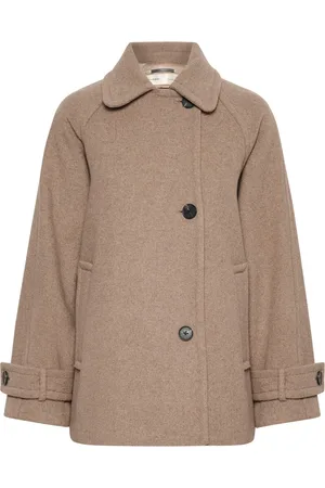 INWEAR Single-Breasted Coats, female, , 3XL, Classic Grey Melange Coat