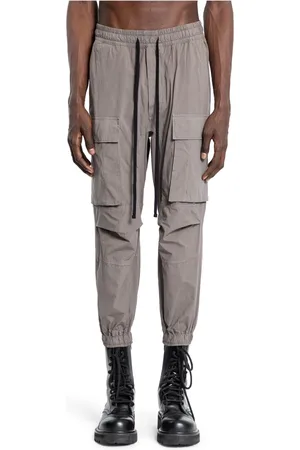 THOM KROM Cropped Trousers, male, , L, Canvas Cargo Trousers with Elastic Waistband
