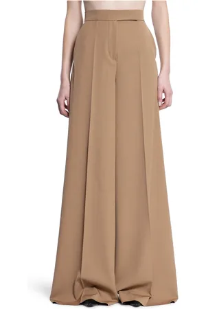 Max Mara Wide Trousers, female, , 3XS, High-waisted wool trousers with wide leg
