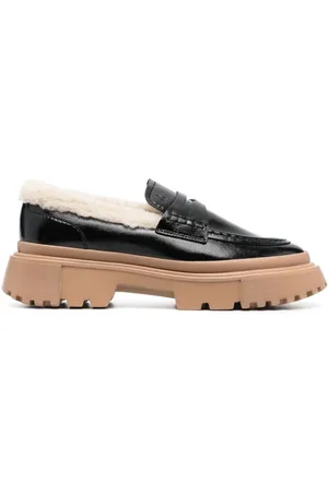 Hogan Leather Loafers for Casual Style