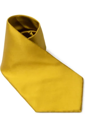 Dolce & Gabbana Ties, male, , ONE SIZE, Mustard silk tie