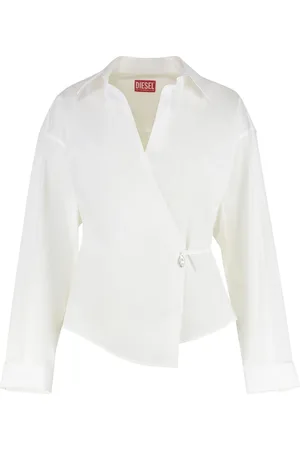 Diesel Cotton shirt with metal logo fastening