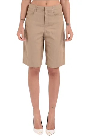Max Mara Cotton and linen Bermuda shorts