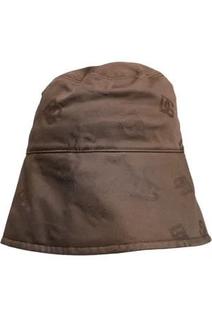 Dolce & Gabbana Hats, male, , 58 CM, Monogram Cotton Bucket Cap