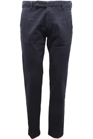 Berwich Slim-fit Trousers, male, , XS, Navy Satin Cotton Stretch Trousers